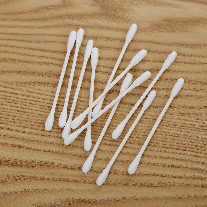 一次性双头生态纸棒棉签化妆清洁棉花棒300支盒装掏耳朵卸妆棉棒