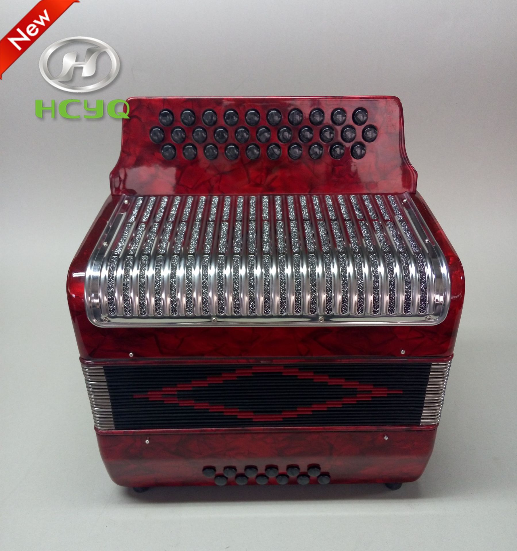 hcyq高档31键12贝司巴扬手风琴b/c 系统不锈钢盖入门级