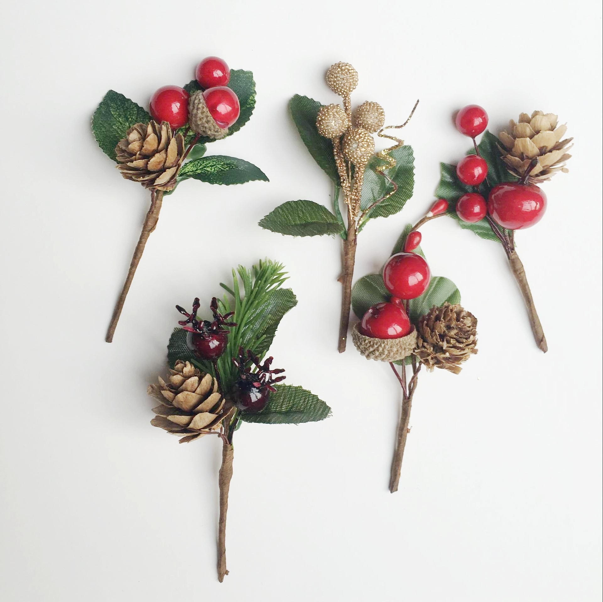 创意松果配件diy手工圣诞节装饰品配件花朵花瓶花朵配件礼品礼物