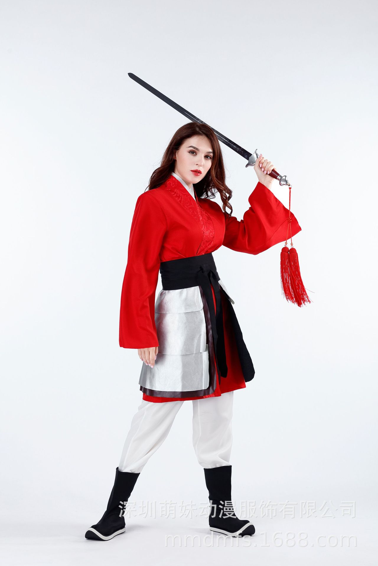 万圣节服装 cosplay服装成人电影花木兰同款汉服古装女中国风武士