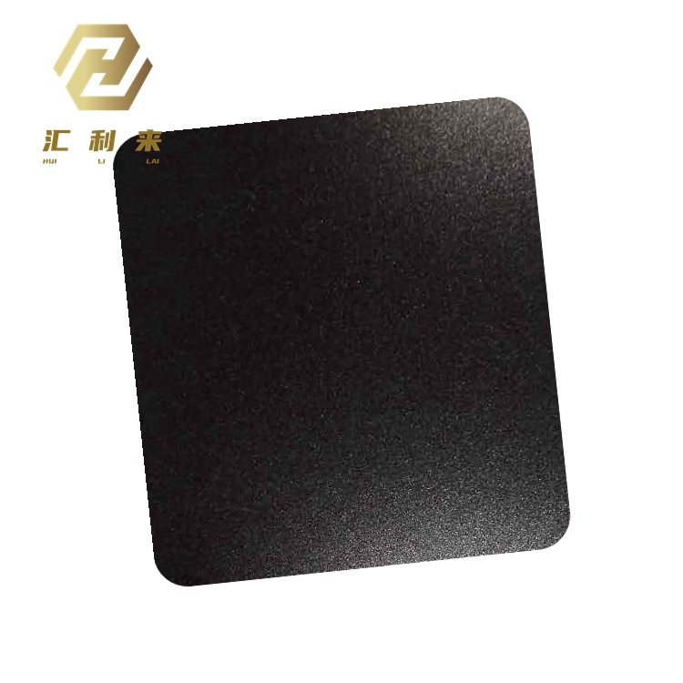 黑钛喷砂不锈钢板 磨砂打砂哑光黑色防指纹不锈钢黑钛装饰板加工