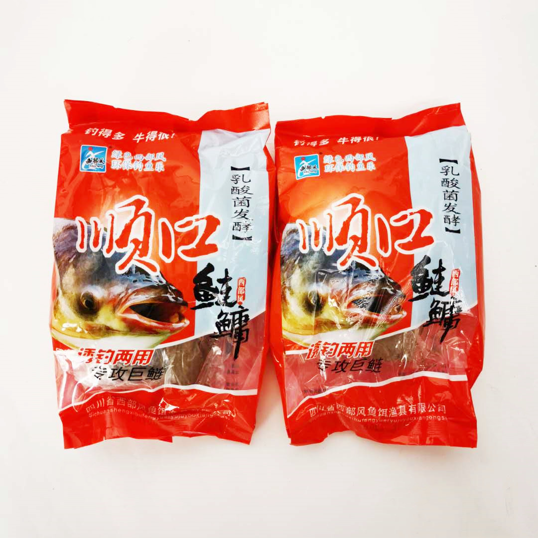 西部风鱼饵 顺口鲢鳙发酵乳酸菌湿饵大胖头鱼花白鲢巨鲢饵料500g