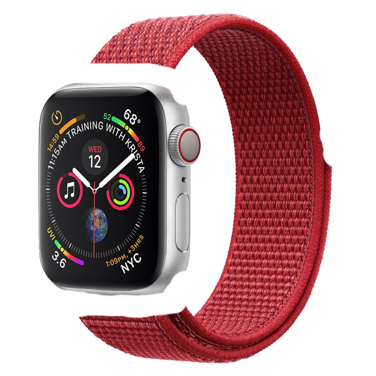 适用apple watch手表 苹果尼龙回环表带 1/2/3/4/5/6/se代iwatch