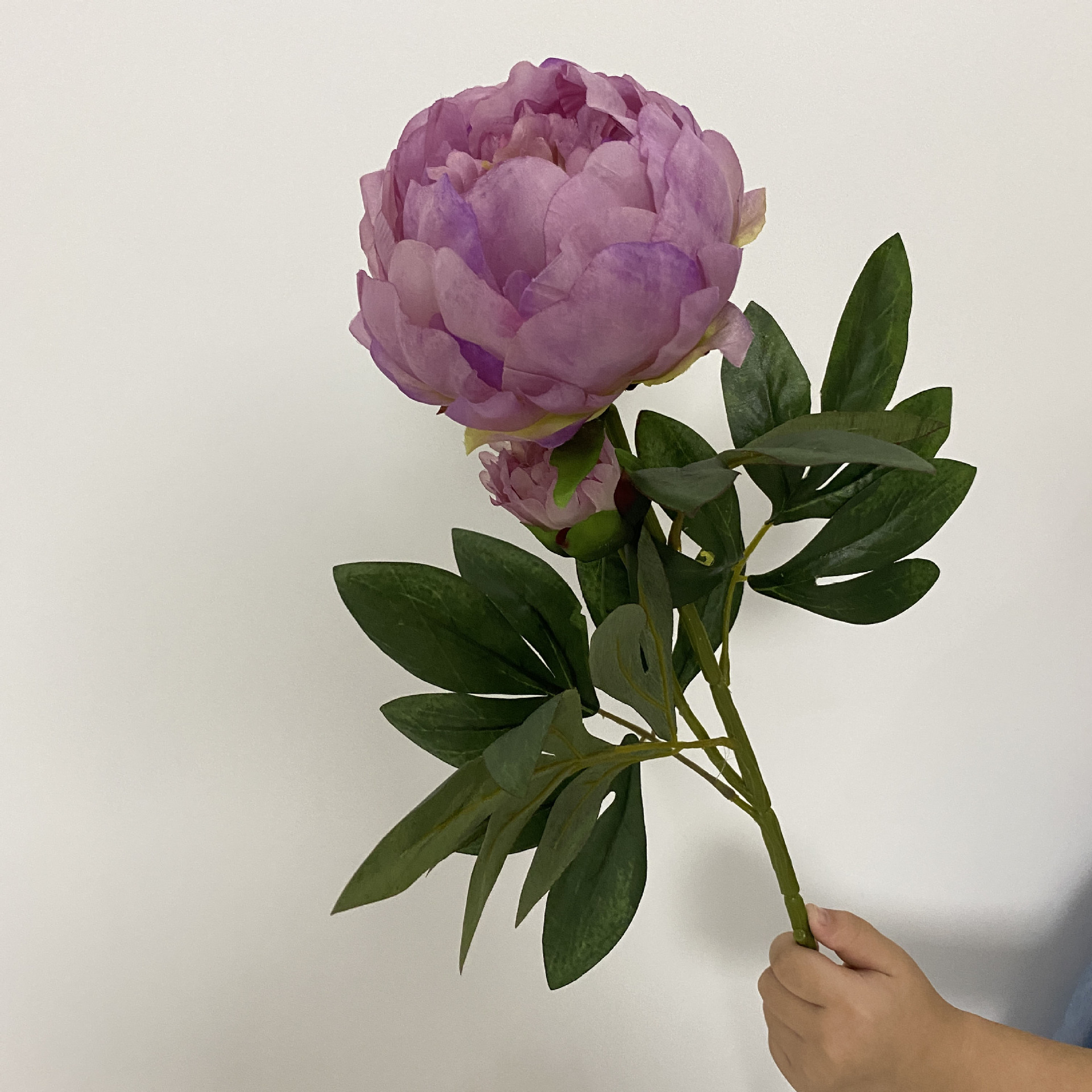 厂家批发绢花双头牡丹仿真花家装摆件花瓶插花仿真植物假花