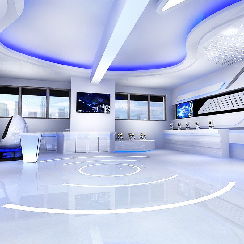 承接安装玻璃钢创意造型前台定制异形咨询台科技馆售楼部硬装工程