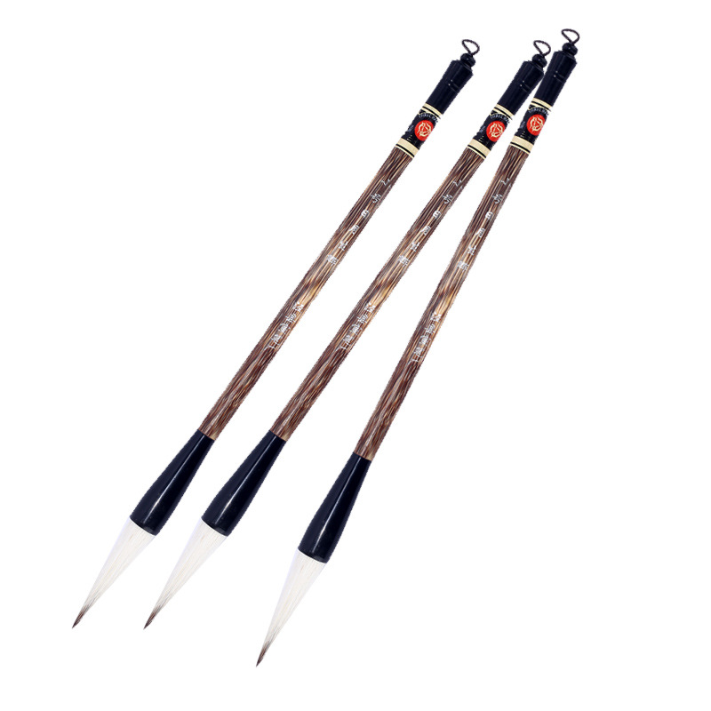 安徽省泾县古迹堂宣笔正宗三兔牌毛笔批发大中小号日月生辉包邮