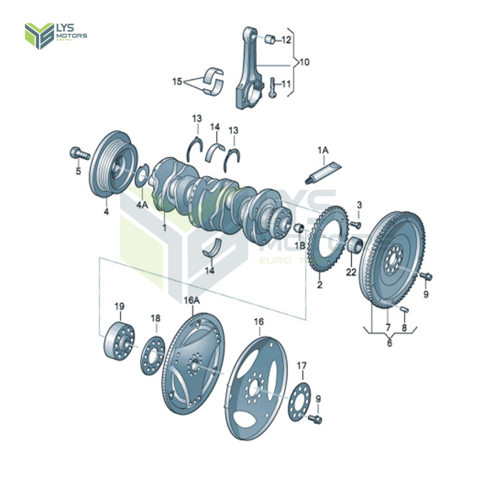 适用于奥迪 大众 曲轴瓦 连杆瓦 止推片 03h105431a 071105561a