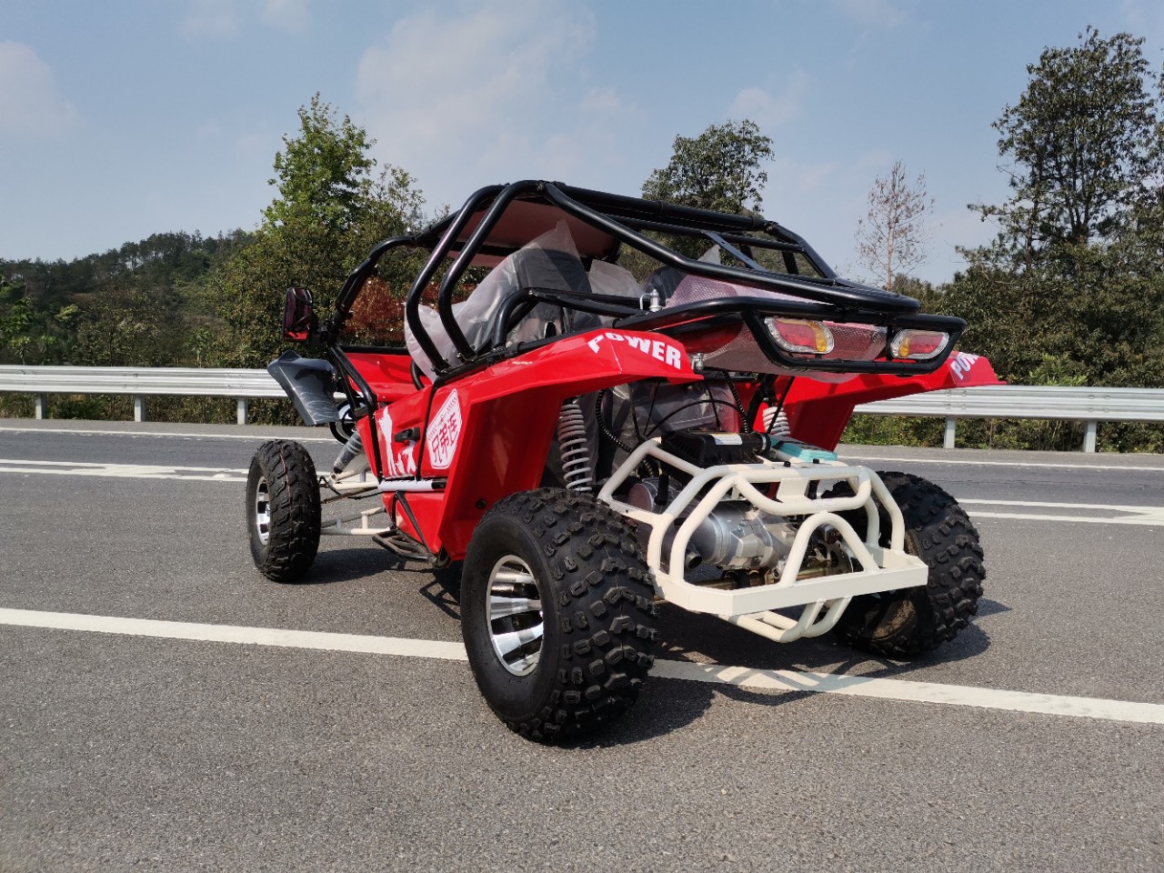 北极天四轮300cc水冷沙滩车山地沙漠越野摩托方向盘双座卡丁车utv