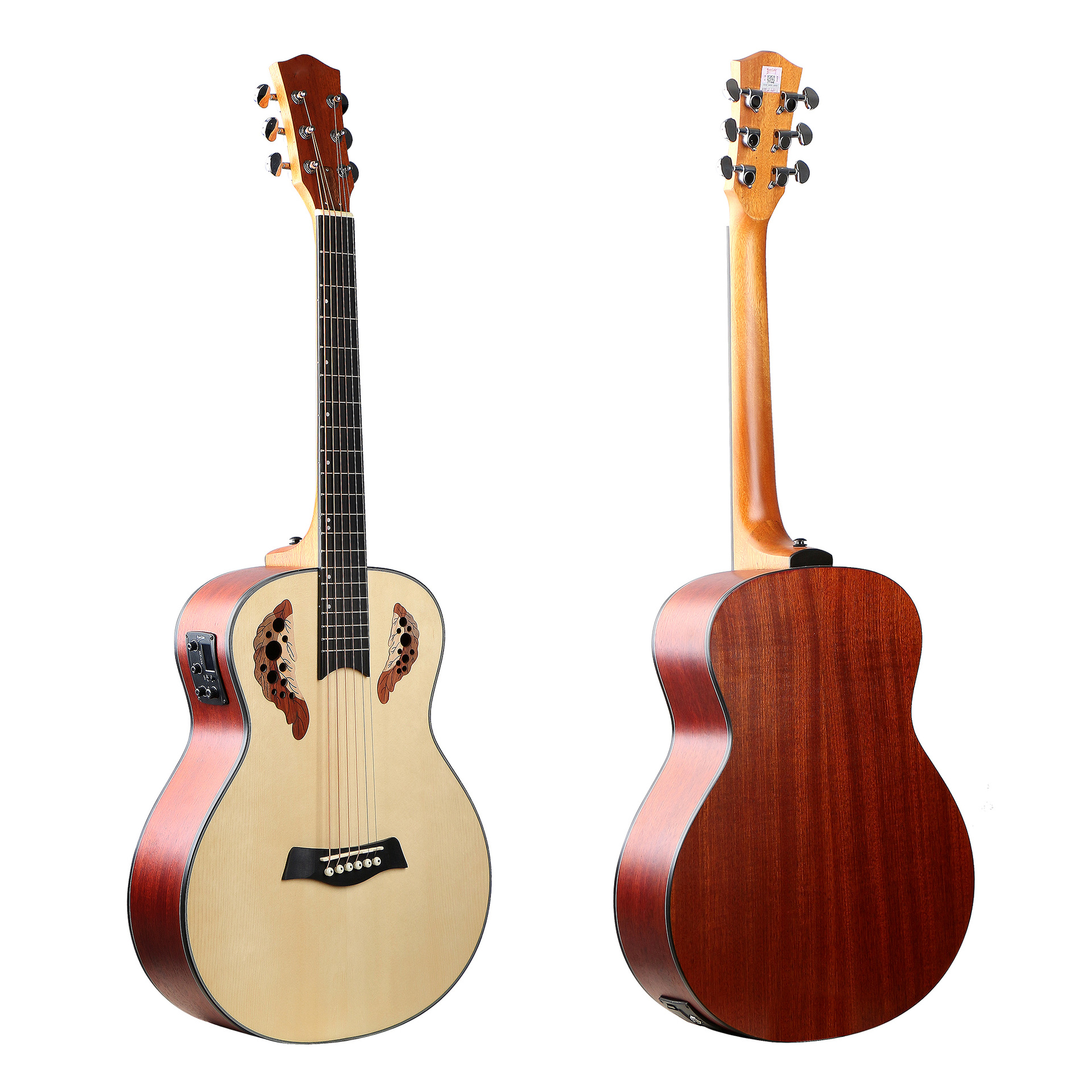 新款mini迷你36寸吉他旅行民谣电箱吉他个性镂空木吉它出口专供