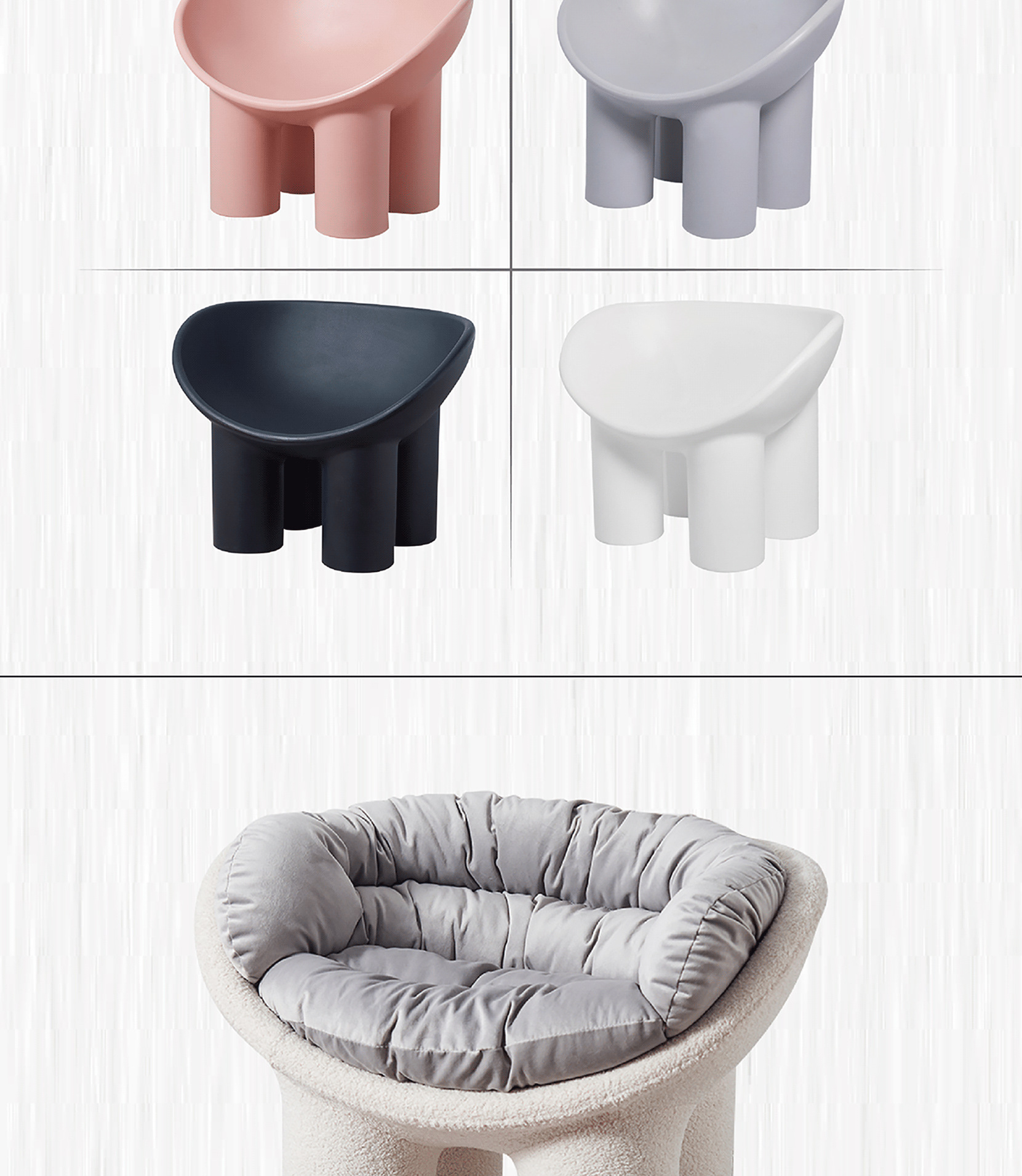 北欧设计师大象粗腿椅子ins网红民宿单人沙发懒人创意户外羊羔椅