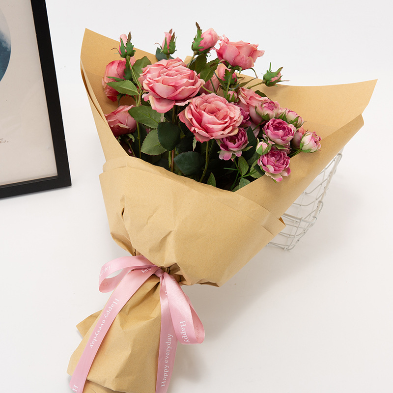 纯色牛皮纸 复古文艺百搭包花纸花店用品花束包装纸鲜花干花包装