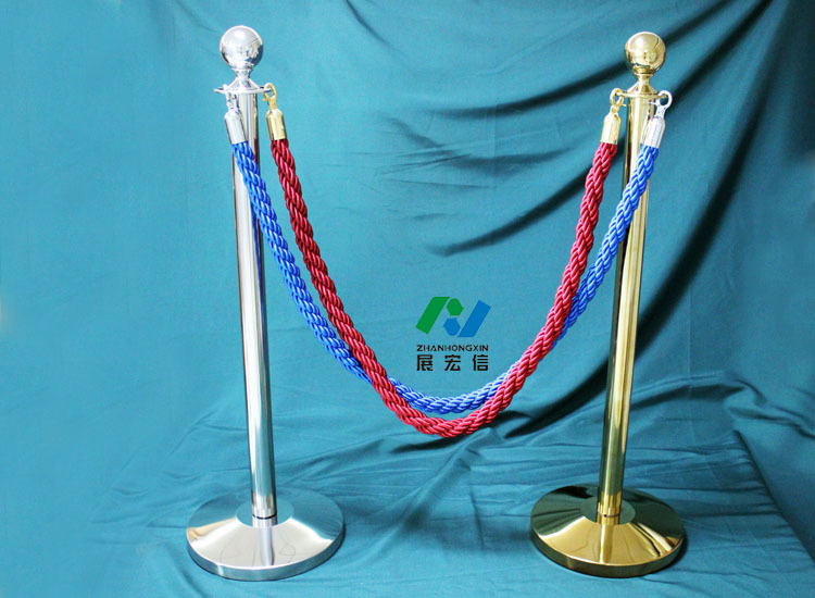 挂绳栏直销细管201不锈钢圆头挂绳隔离带 酒店绒布拉绳一米线栏杆