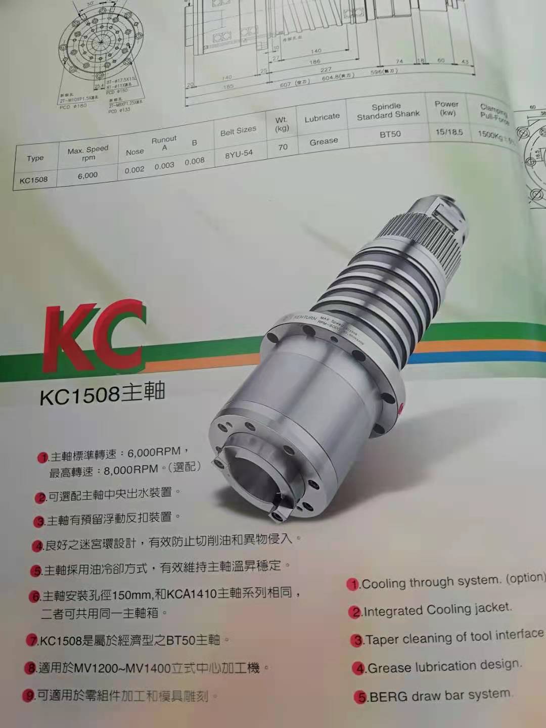 台湾健椿din30直结式主轴kds0915-福业订制