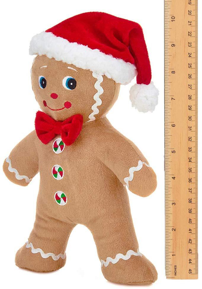 扬州圣诞玩具姜饼人公仔圣诞帽姜饼男女娃娃毛绒小人公仔厂家定制
