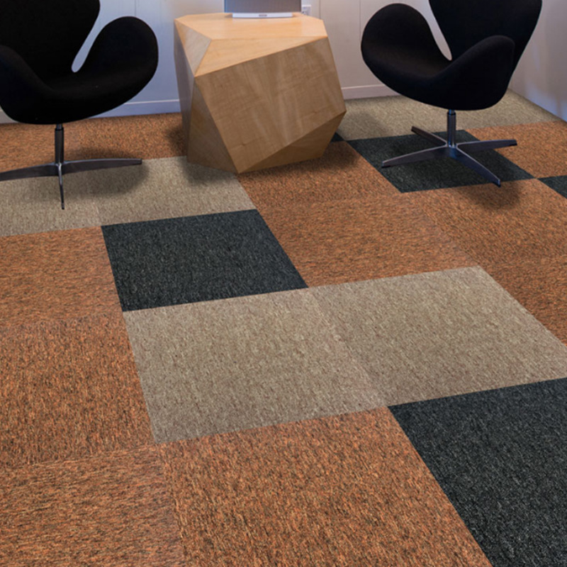 办公室商用 丙纶方块拼接工厂批发工程纯色写字楼pvc拼接地毯