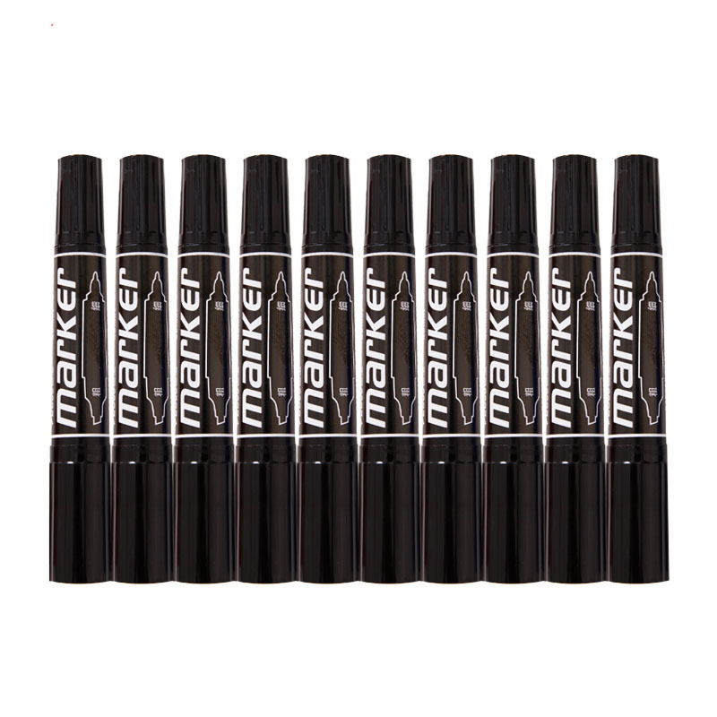 记号笔黑色油性大头笔不掉色大容量马克笔速干物流粗头笔学生用
