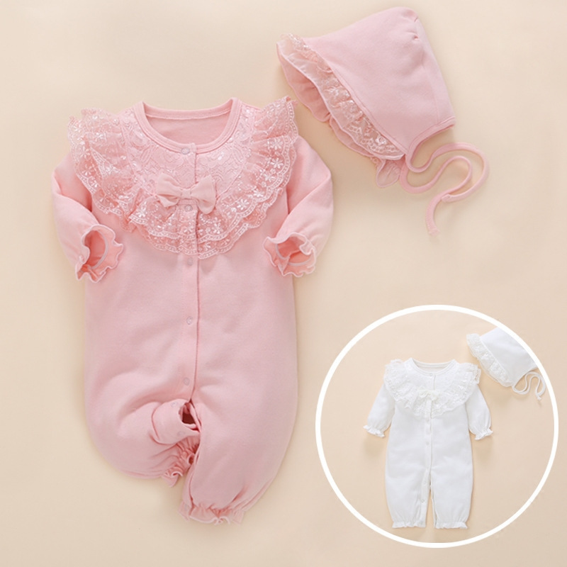 婴幼儿衣服韩国春秋新生儿百岁女宝宝的服装女孩爬服婴儿连体秋衣