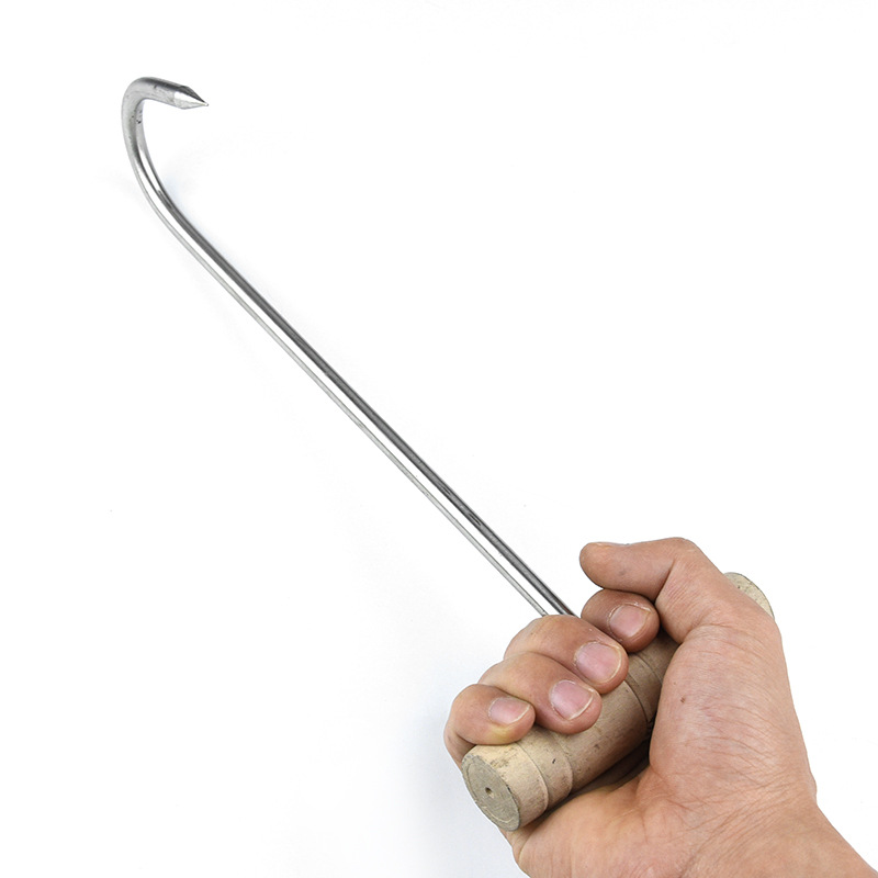长柄捡垃圾钩子不锈钢金属单双钩加粗环卫垃圾勾垃圾分类手抓钩
