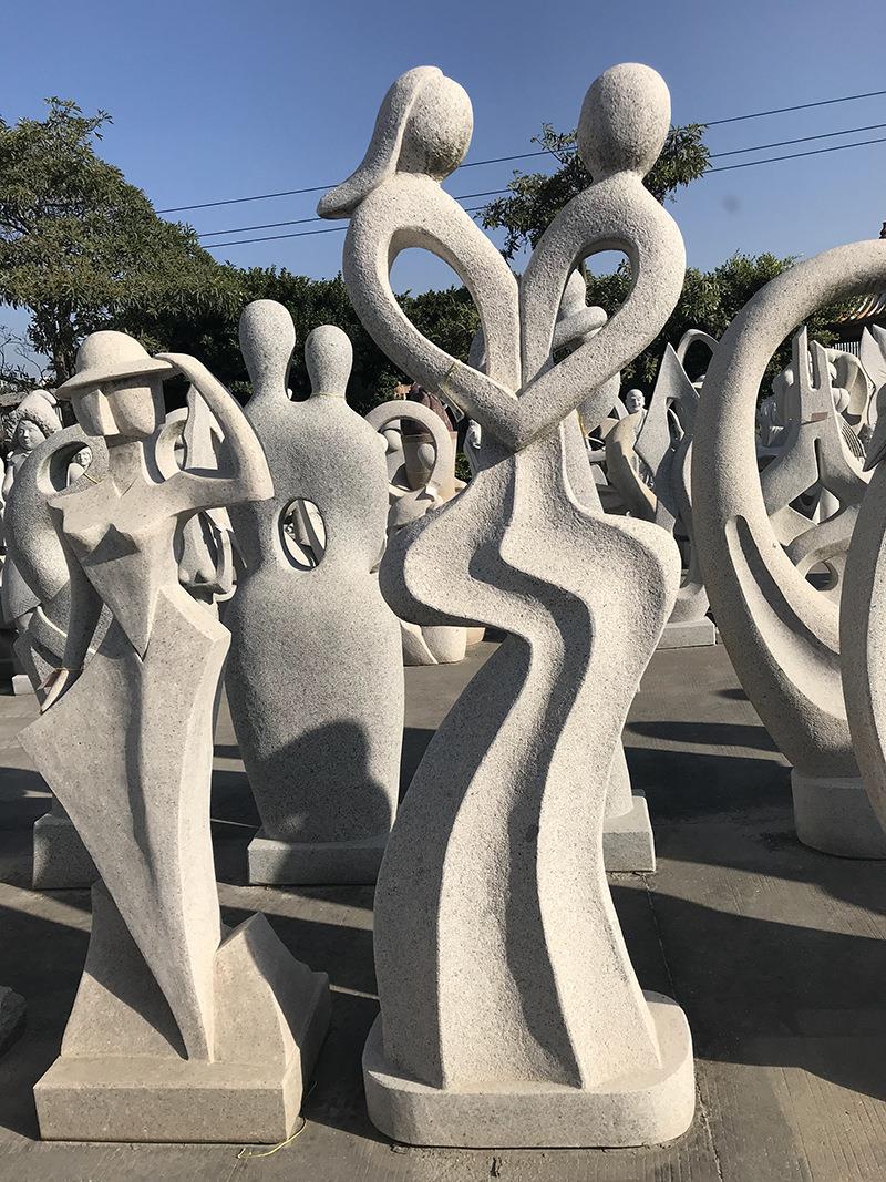 定制石雕欧式人物抽象雕刻广场园林景观雕塑抽象石雕现代创意艺术