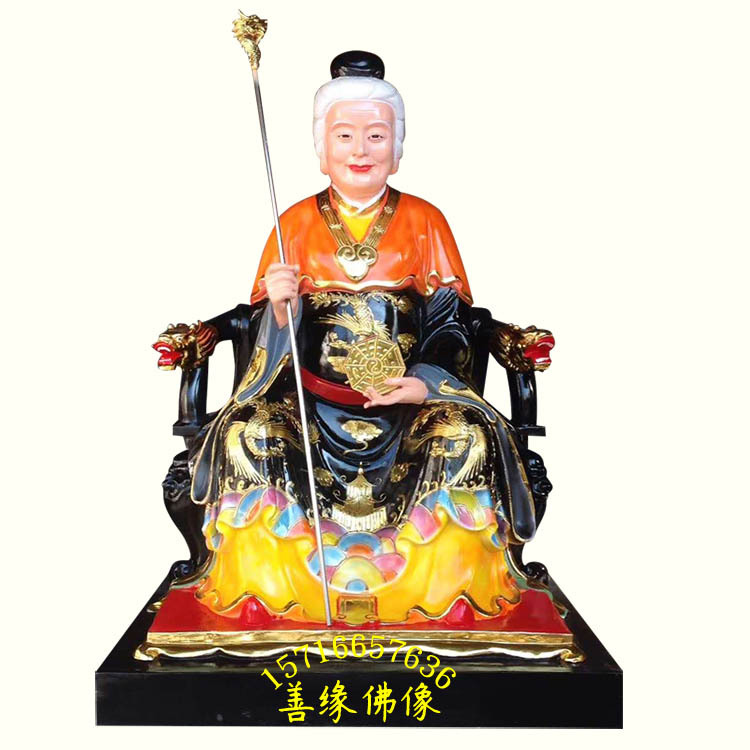 十二老母无极老母神像图片树脂玻璃钢彩绘河南佛像厂直销