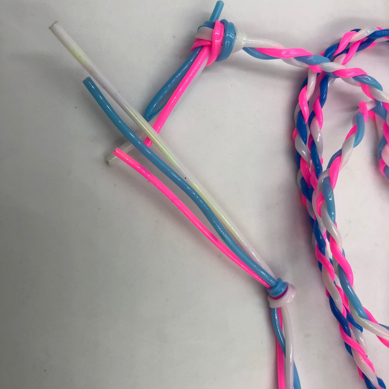 小清新 彩色环保塑料手链脚链59cm/条pvc编织绳(条)