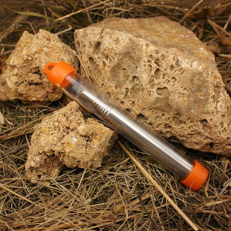 户外野营生火工具便捷式不锈钢可伸缩吹火棒 吹火筒pocket bellow