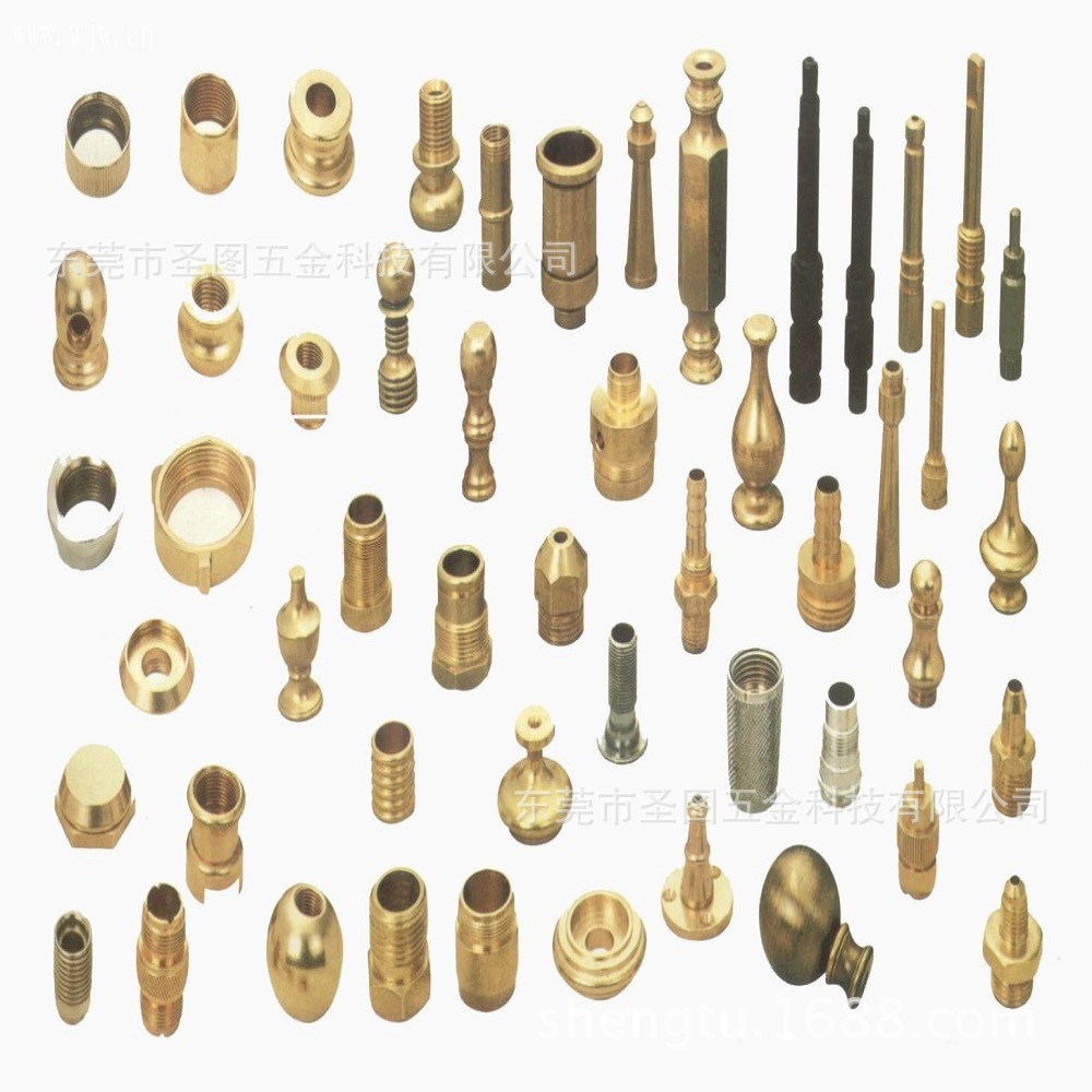 车削铜件 铜喷头 铜底座 铰链五金加工 铜套 不锈钢轴 车床加工件