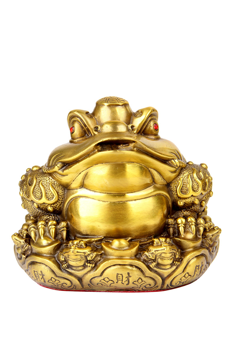 擦黑色蟾王三脚金蟾蜍金蝉黄铜金蟾店铺开业庆典客厅办公桌摆件