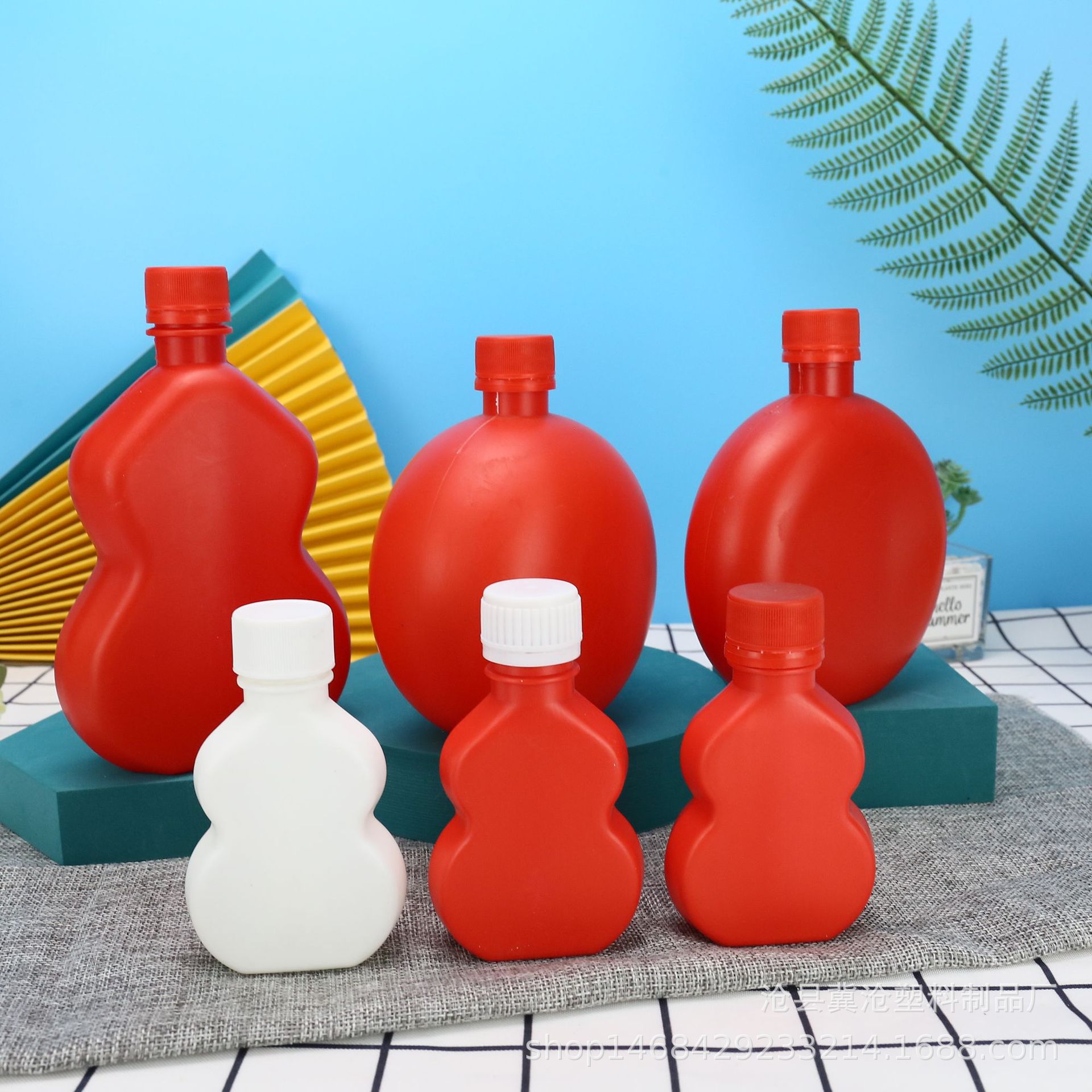 500ml红色葫芦瓶透骨液瓶保健液瓶外用液体瓶100毫升葫芦瓶
