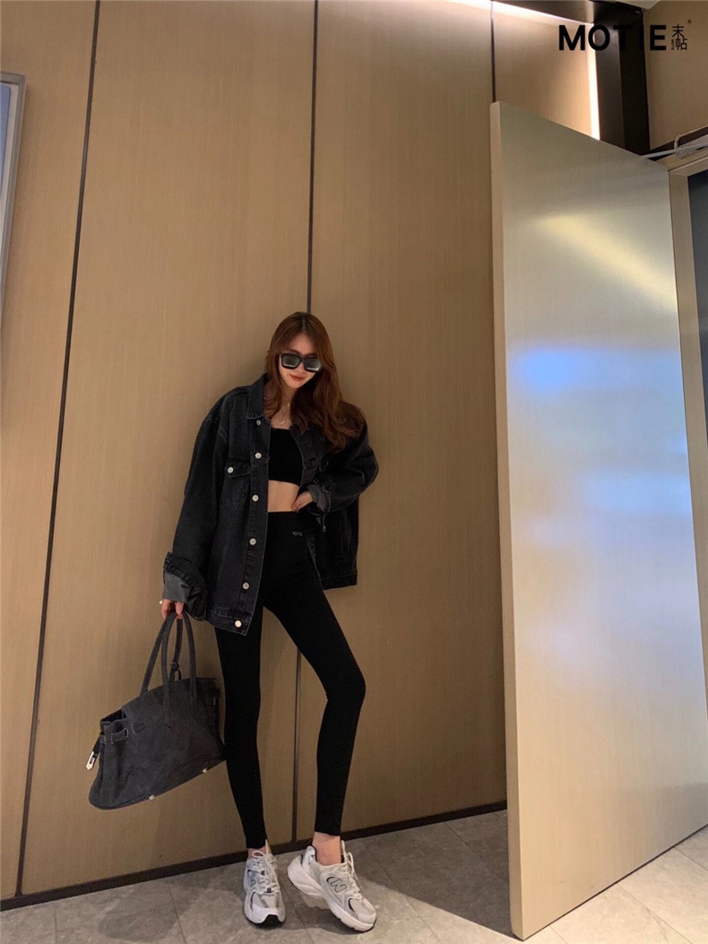 motie末帖海豚裤无痕芭比裤高腰提臀瑜伽外穿打底九分裤微商爆款