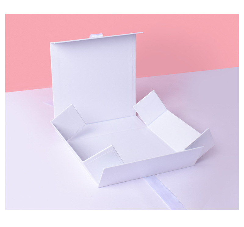 专业定制logo折叠盒创意礼品盒 工厂直销 蝴蝶结可折叠翻盖盒批发