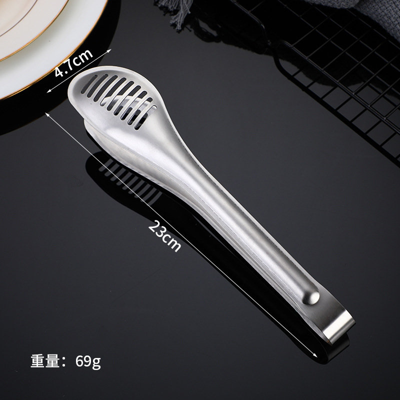 Stainless Steel Food Clamp Barbecue Tools Steak Tong Baking Bread Clip Thickened Food Clip