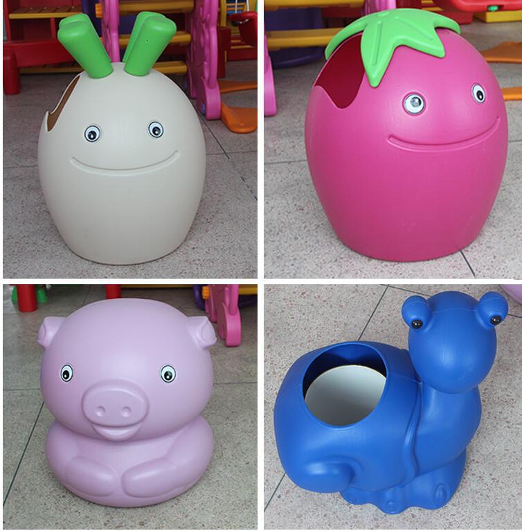 儿童垃圾桶 宝宝卡通果壳箱 幼儿园塑料垃圾桶 水果垃圾桶含内胆