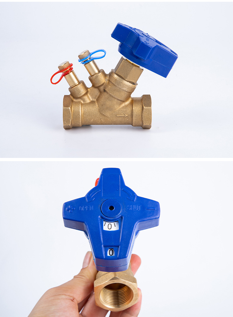 厂家批发黄铜静态数字锁定平衡阀静态水力平衡阀静态流量平衡阀