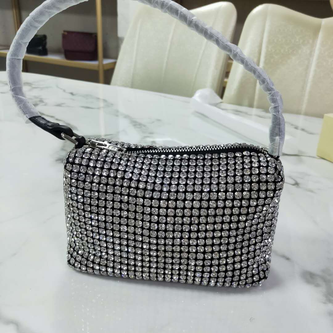 大王水钻包新款包包2020单肩手提包 满钻包工手制作亮钻包流行
