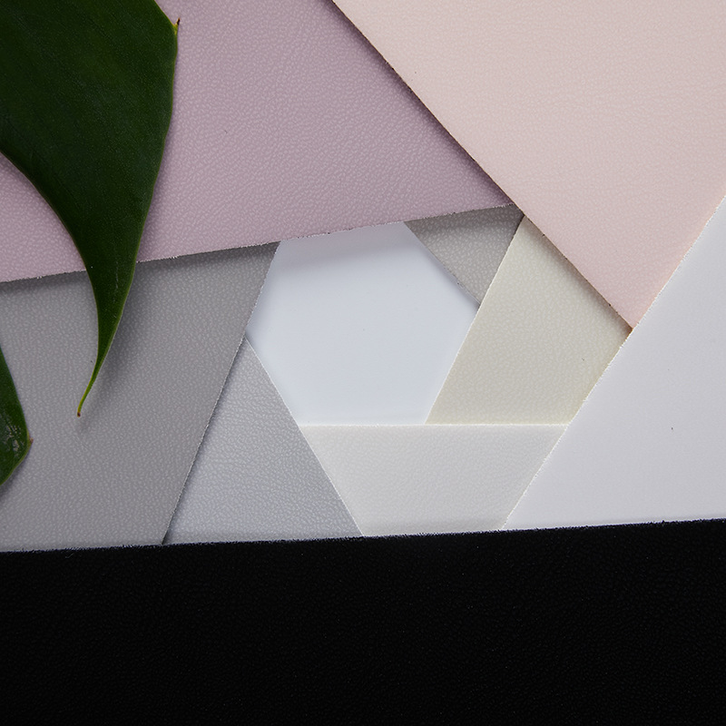 厂家现货孔雀纹仿超纤皮耐水解pu革鞋材箱包1.4绒感仿超纤皮革