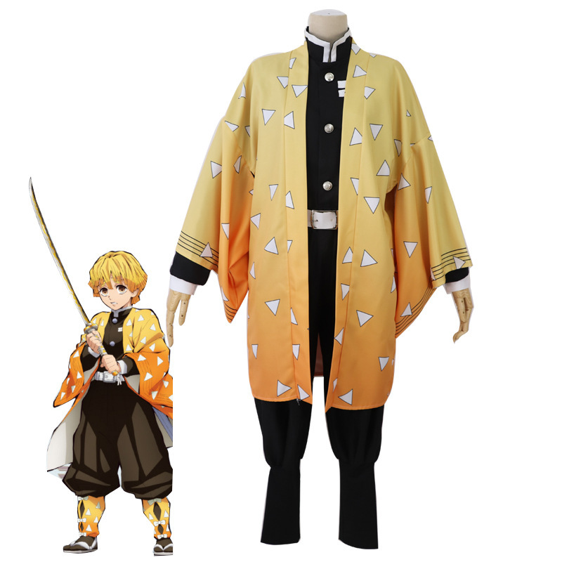 鬼灭之刃炭治郎灶门弥豆子我妻善逸富冈义勇cosplay服装批发 地摊