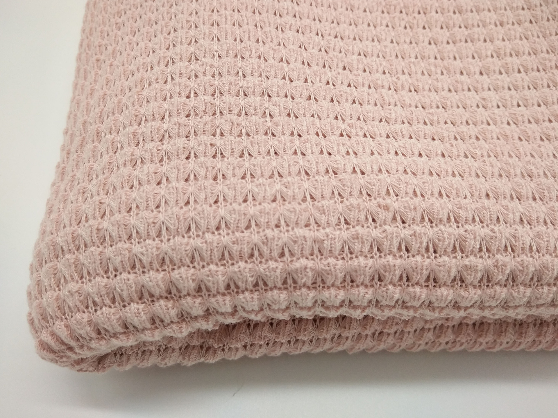 新款华夫格面料针织提花 粗针毛线提花 春夏小清新时装面料