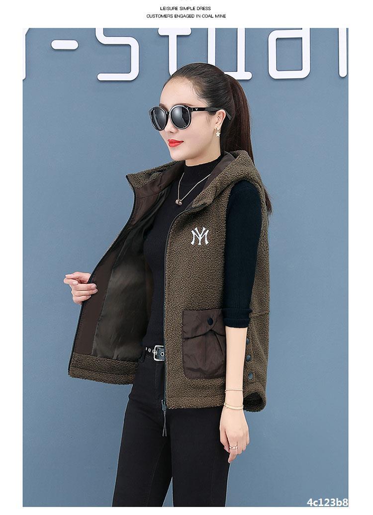羊糕绒马甲女2020秋装新款春秋冬季时尚坎肩保暖无袖马夹背心外套