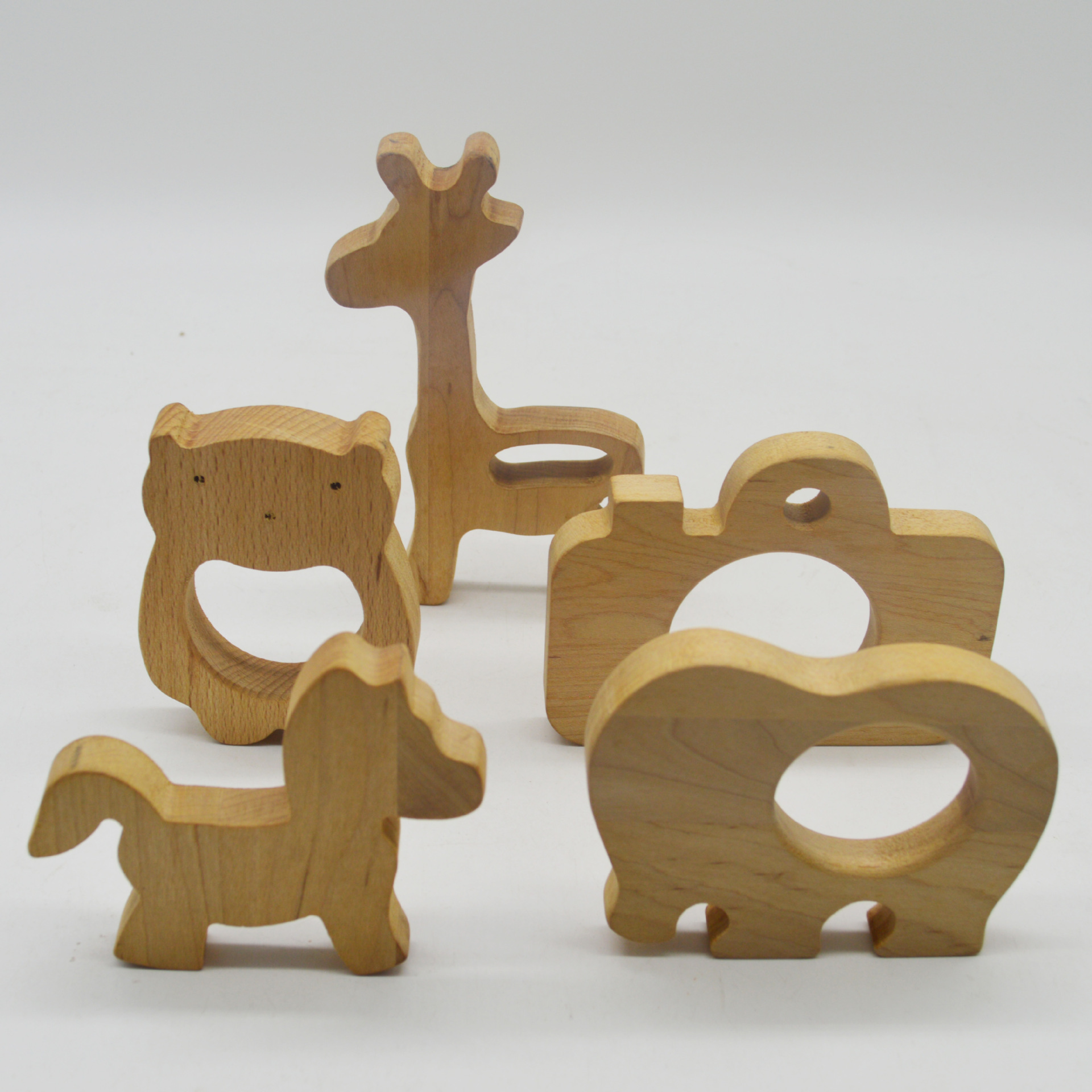 工厂加工激光切割小动物木制工艺品 儿童玩具木制配件