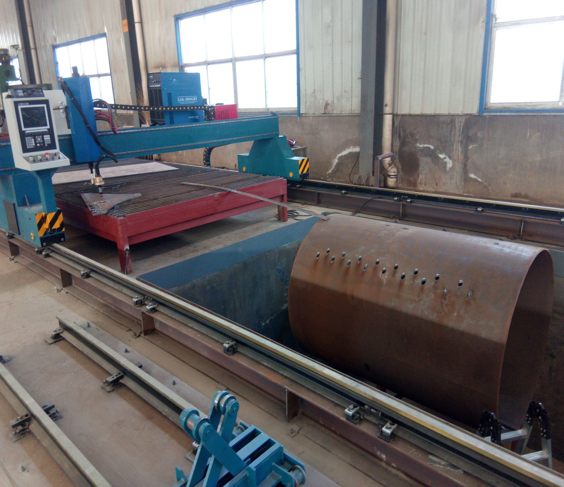 48米龙门数控火焰等离子切割机管板一体切割机钢板钢管切割机