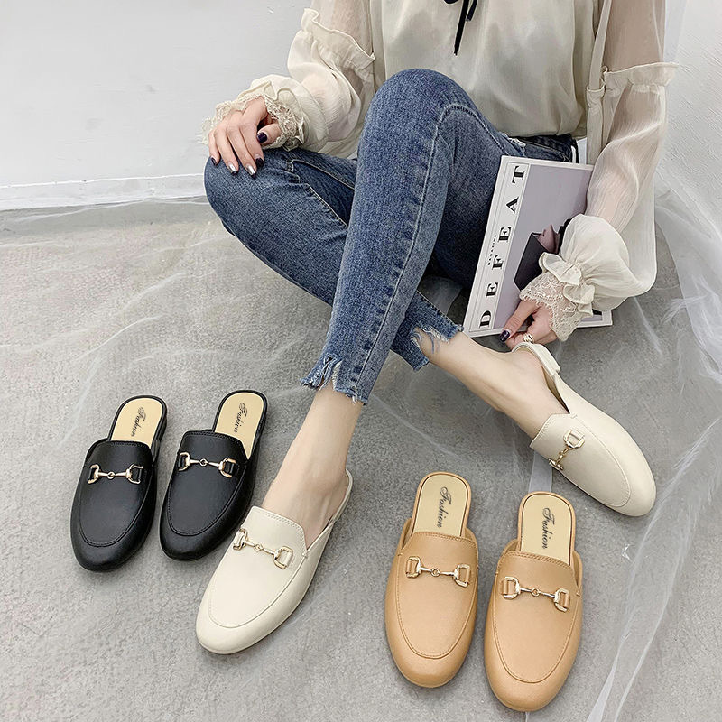 Factory Direct Sales Women's Pumps Summer Slippers Women's Outdoor Casual Fashion Slippers Lazy Shoes Closed Toe Half Slippers Women