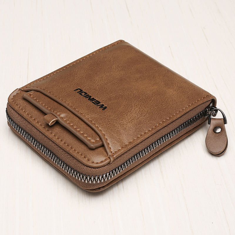 聪灿皮具工厂货源牛皮男包pu皮多用途小驾驶证零钱包相片卡包批发
