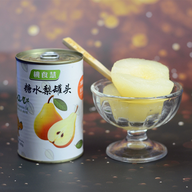 桃食慧新鲜425克整箱12罐糖水砀山梨罐头小瓶水果午后休闲食品