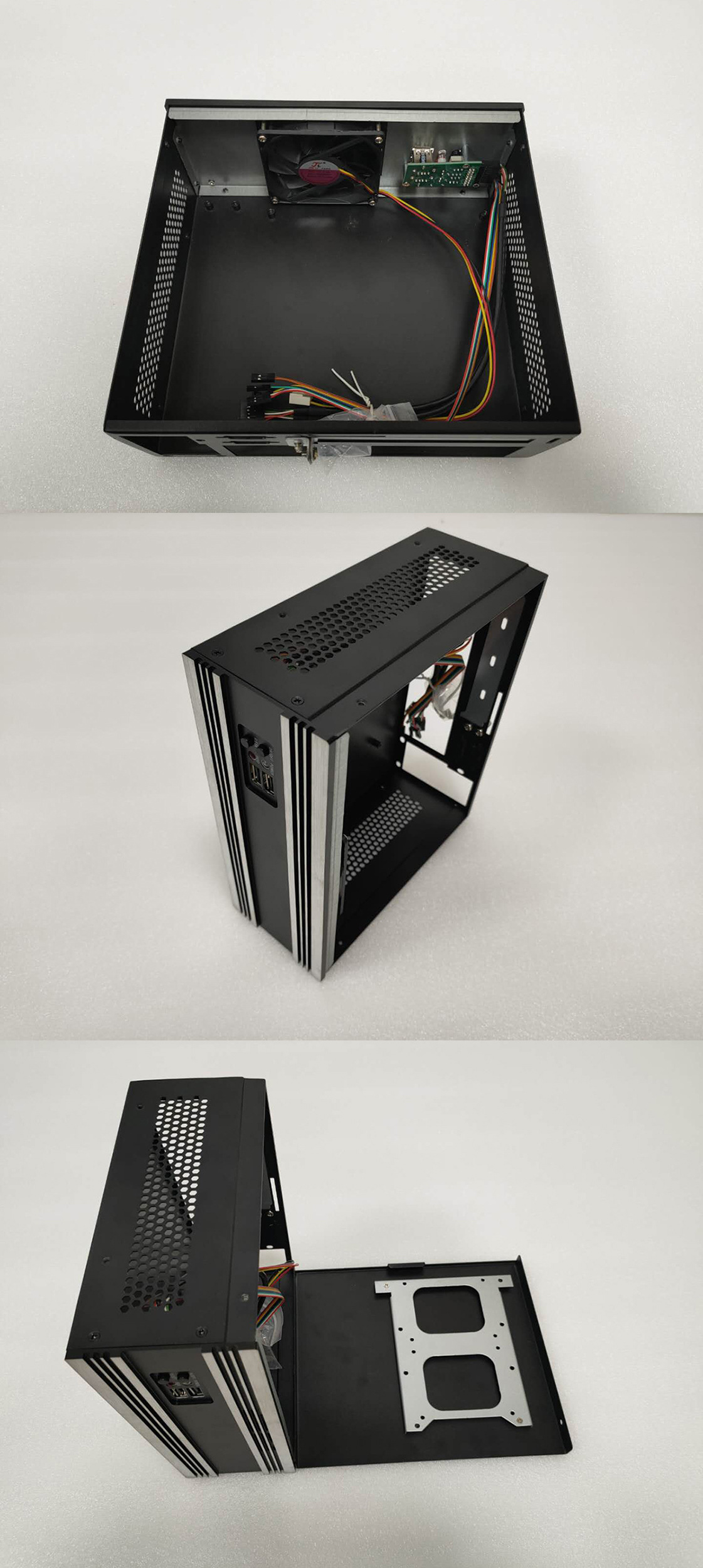 2u-m200迷你工控机箱 1u小电源迷你电脑空机箱 atx主板服务器机箱