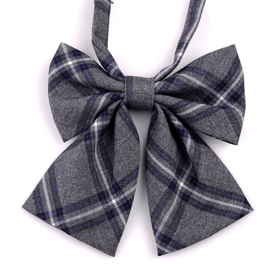 新款免打结jk领带女制服配饰百搭学院风格子卡扣领带休闲日系多色