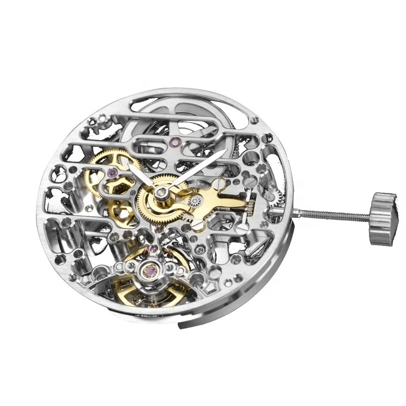 手表机芯改装 手表配件双镂空自动机械机芯日本进口8n24 8n40 oem-阿