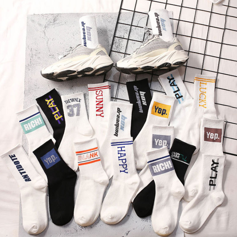 Trendy Socks European and American Street Ins Fashion Brand Men and Women Thigh High Socks Harajuku Style Socks Sports Cotton Socks