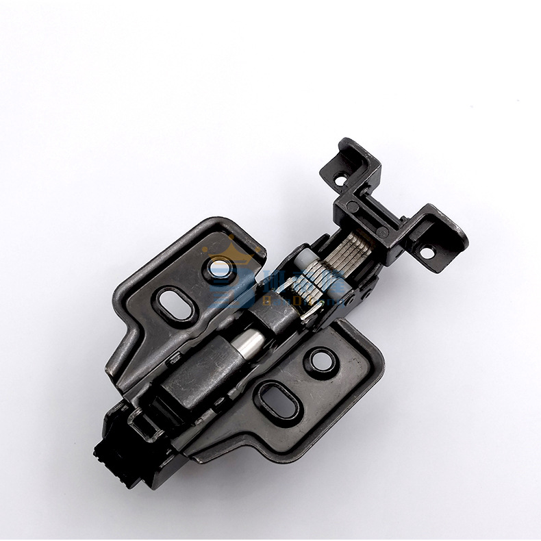 哥尼迪20极窄边枪黑铝框门液压铰链合页玛瑙黑卡式缓冲铝框门铰链