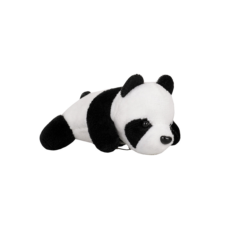 Panda Brooch Leaning Bear Doll Cartoon Pin Plush Cute Panda Doll Accessories Cartoon Plush Ornament